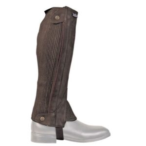 Gambale in pelle scamosciato Adulto con zip