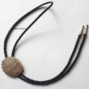 Bolo Western in Cuoio con Placca in Metallo