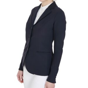 Giacca Equestro Donna da Concorso a Tre Bottoni Blu Navy