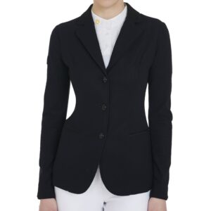 Giacca Equestro Donna da Concorso a Tre Bottoni Nero