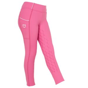 Leggins Equestro Bambina Slim Fit con Full Grip Chateau Rose
