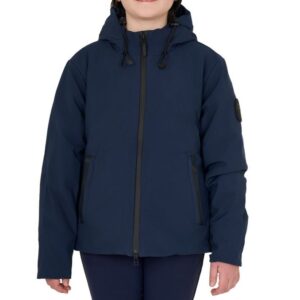 Giacca Equestro Bambino Impermeabile ed Antivento Blu Navy