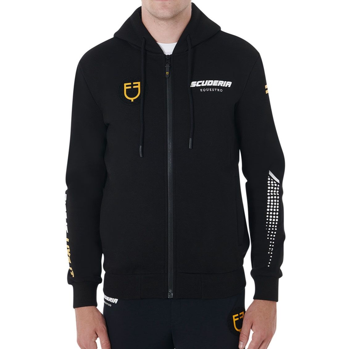 Felpa scuderia equestro pile e cappuccio