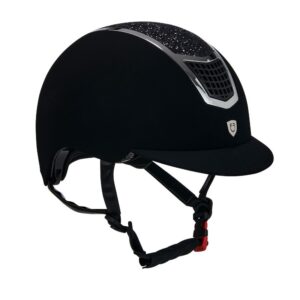 Cap Equestro in Velluto con Strass