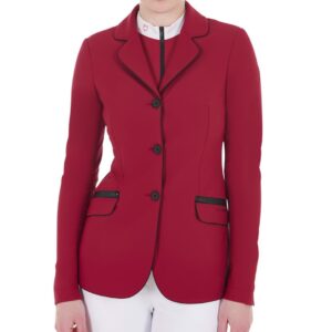 Giacca Equestro Donna in Tessuto Tecnico Bordeaux