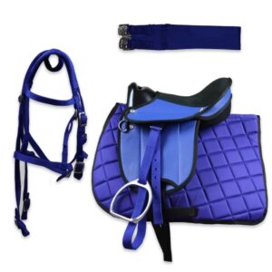Sella Inglese per Pony Completa BLu
