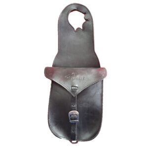 Bisaccia Anteriore in Cuoio 1 Tasca per Pomolo