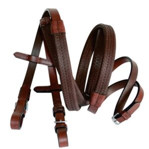 Redini Inglesi in Cuoio e Gomma con Fibbie in Acciaio Inox