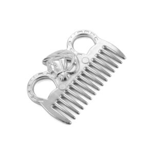 Pettine in alluminio con testa di cavallo