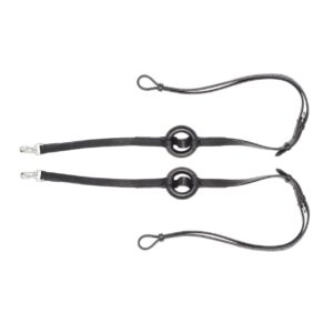 Redini da doma in cuoio con anello in gomma