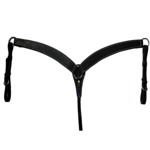 Pettorale Western in Cuoio Liscio con Cuciture Bianche