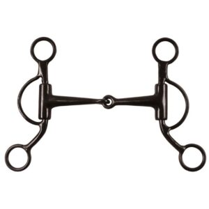 Morso western snodato in ferro nero, aste corte