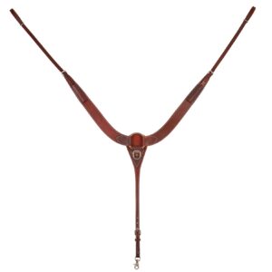 Pettorale Western Pool’s in Cuoio Oliato con Attacchi Lunghi Regolabili