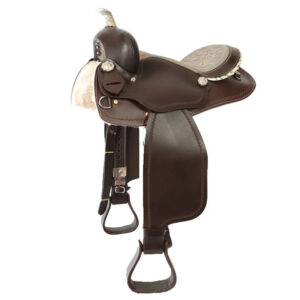 Sella Western Silver Star in Cuoio 14″