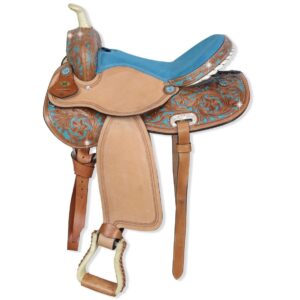 Sella Western Silver Horse Georgia Azzurra